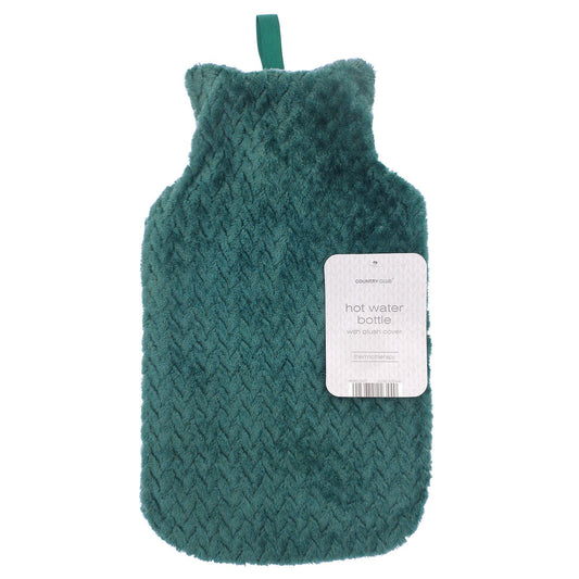 2L Hot Water Bottle with Soft Plush Cover