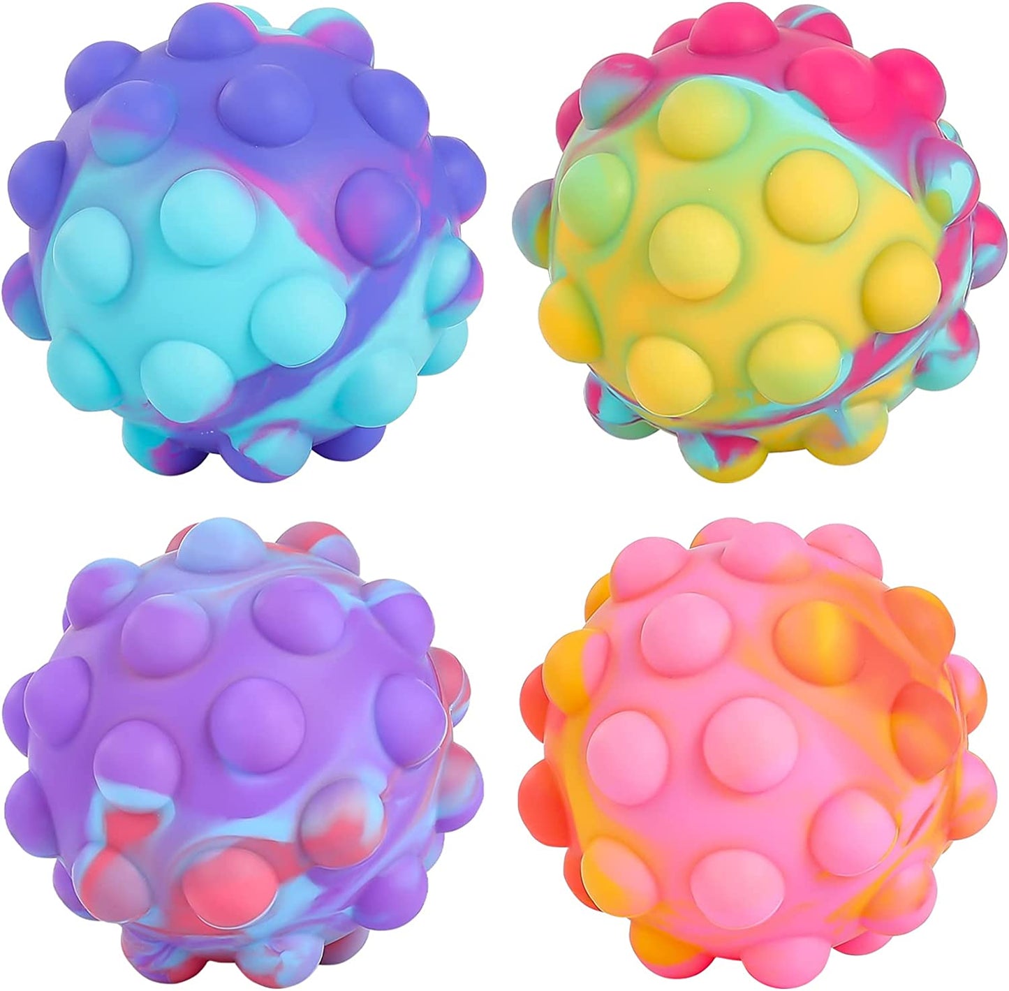 Tie-Dye Push Pop It Fidget Ball