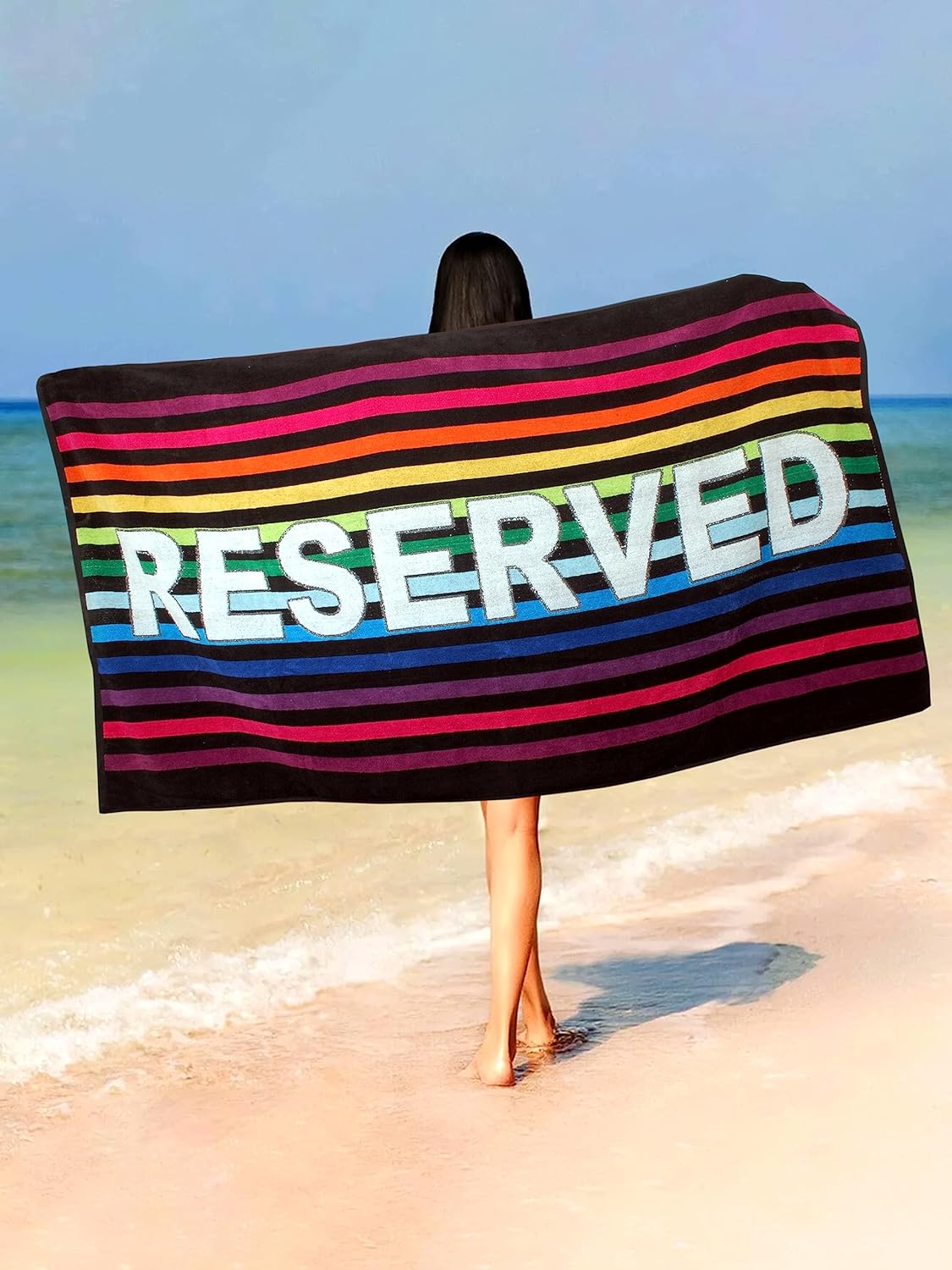 Extra Large 100% Cotton Jacquard Beach Towel