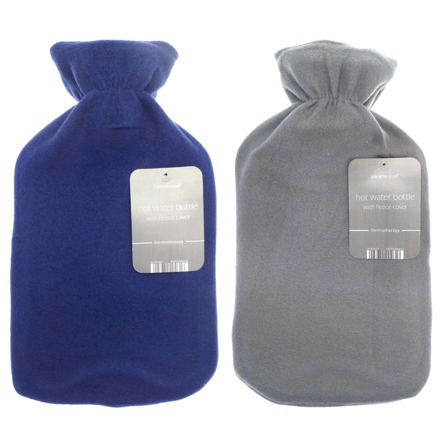 2L Hot Water Bottle with Plain Fleece Cover