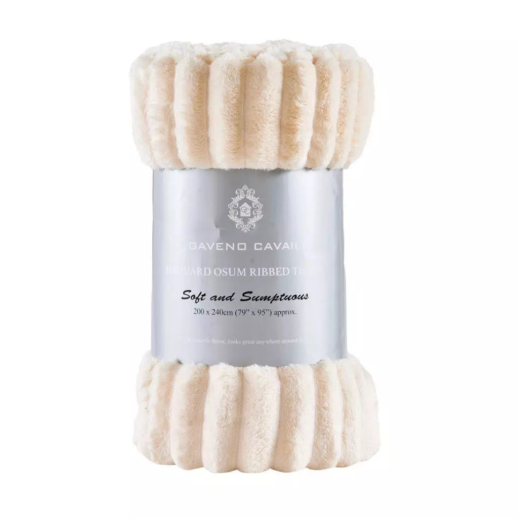 Luxury Jumbo Chunky Cord Velvet Ribbed Throw