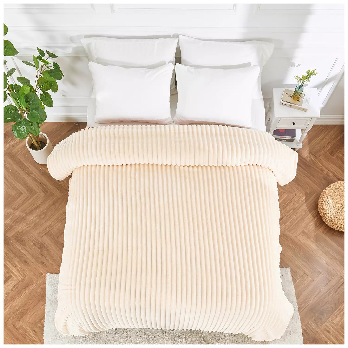 Luxury Jumbo Chunky Cord Velvet Throw