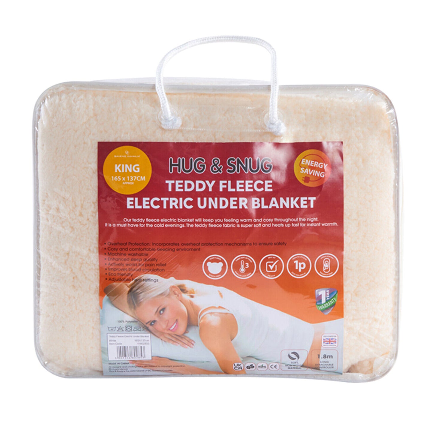 Teddy Fleece Electric Heated Comfort Control Under Blanket