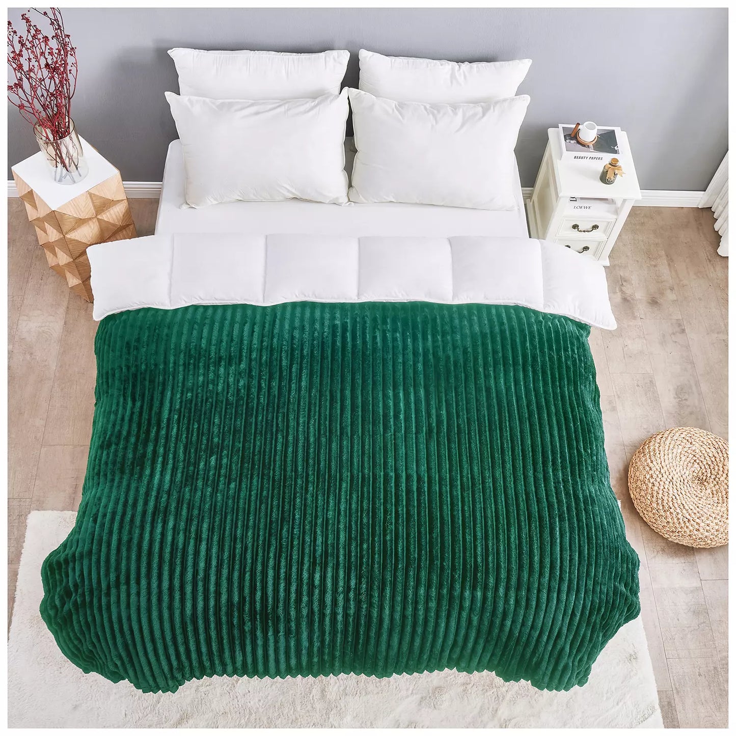 Luxury Jumbo Chunky Cord Velvet Throw