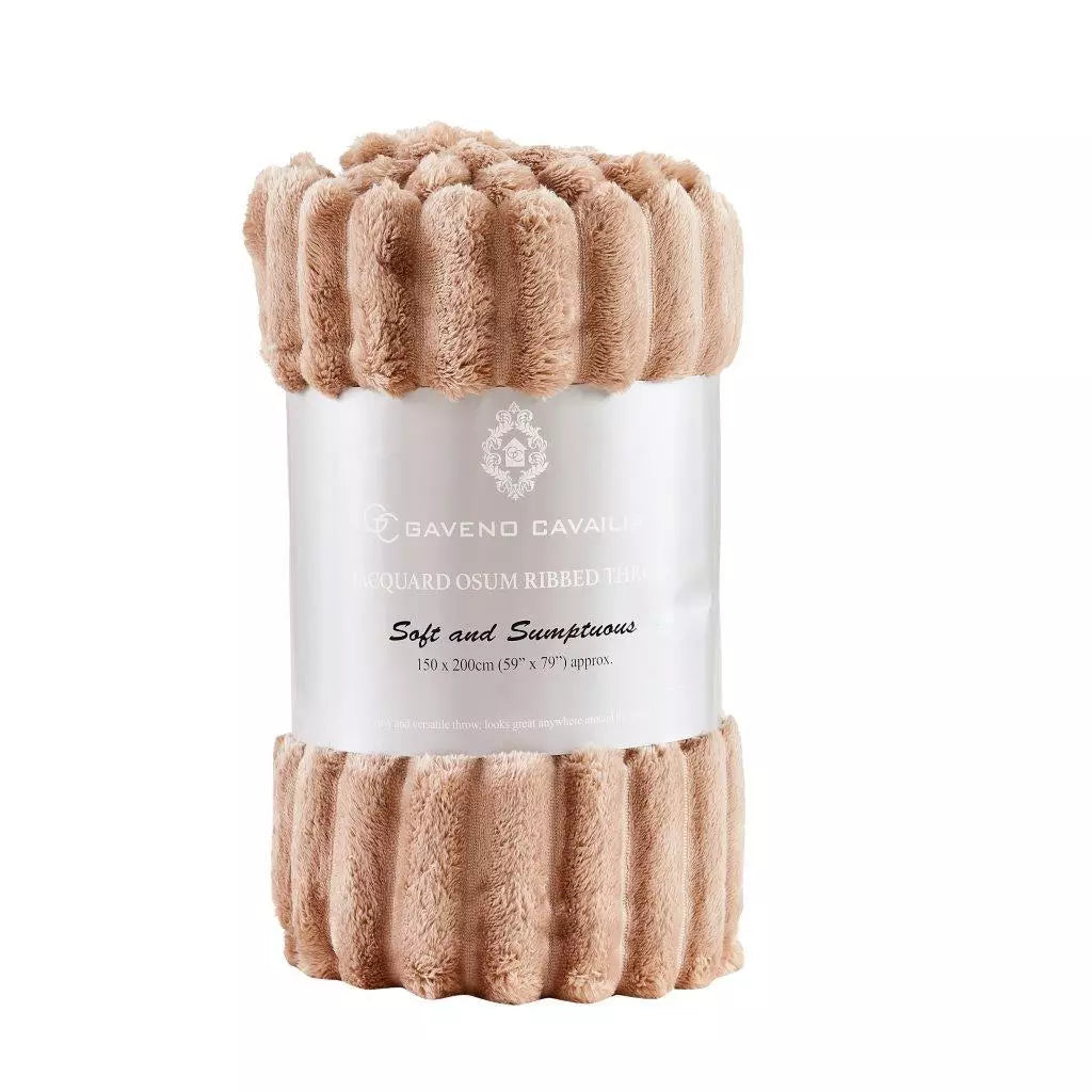 Luxury Jumbo Chunky Cord Velvet Ribbed Throw