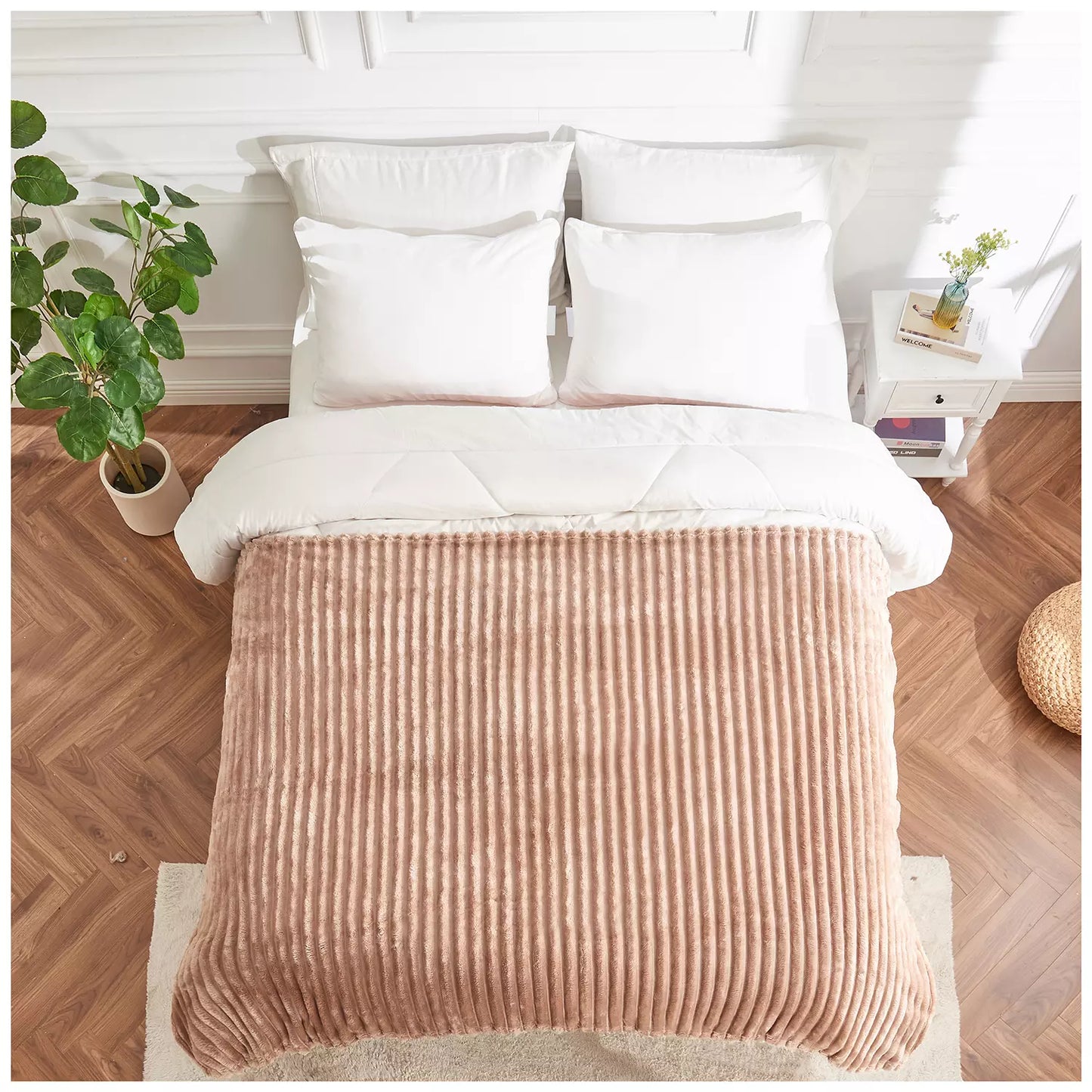 Luxury Jumbo Chunky Cord Velvet Throw