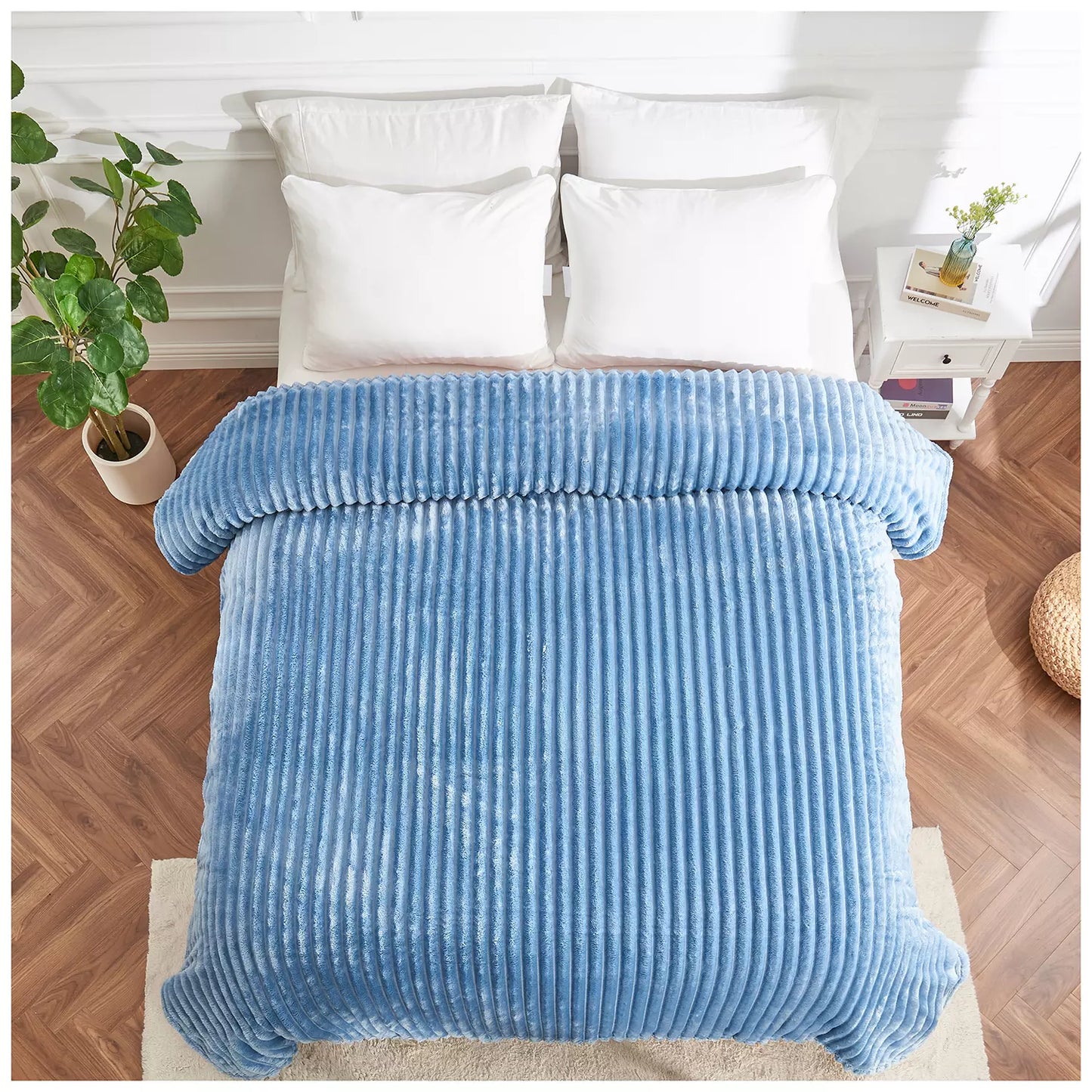 Luxury Jumbo Chunky Cord Velvet Throw