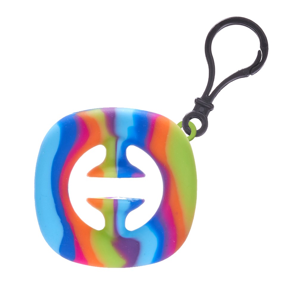 Fidget Snapper Suction Rainbow Keyring