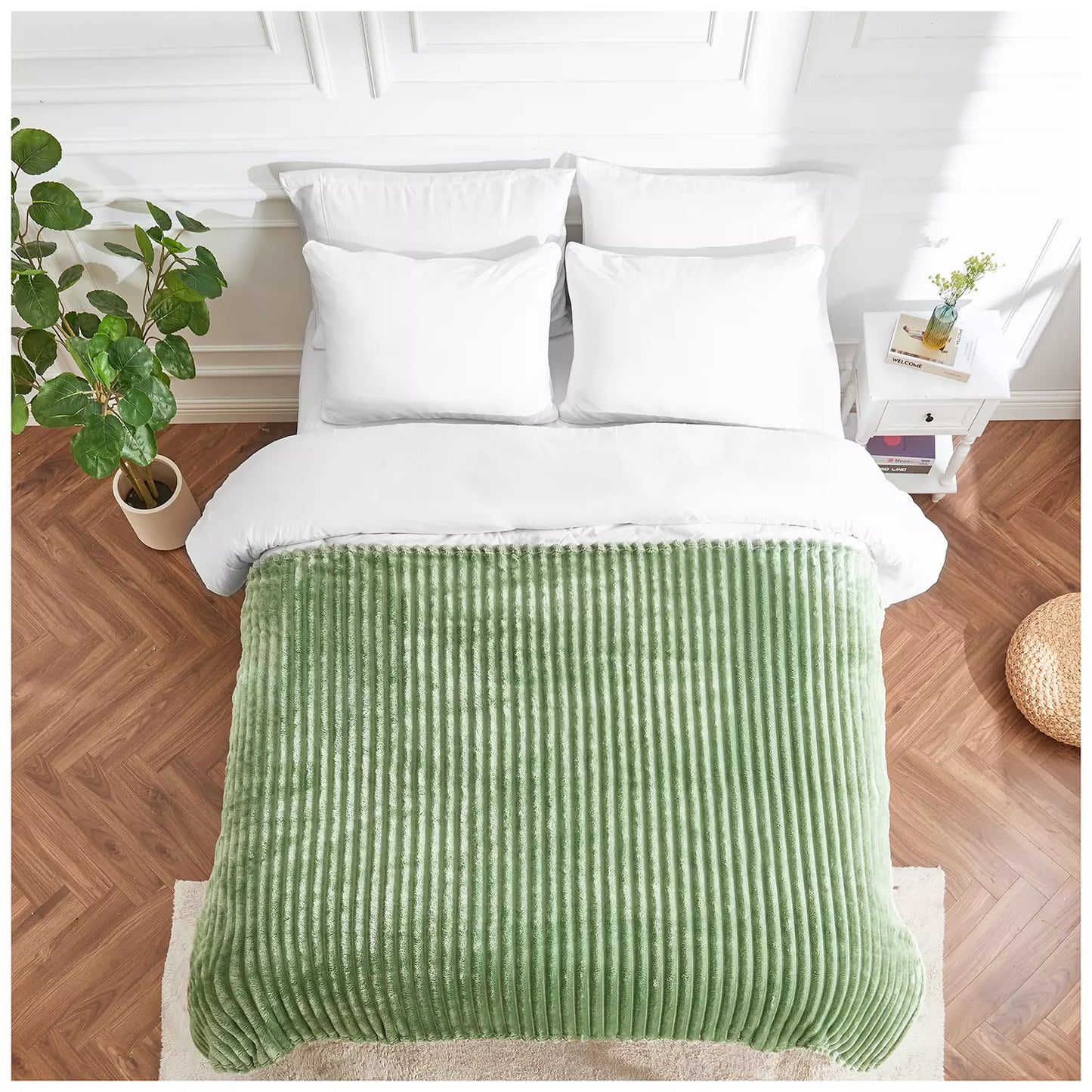 Luxury Jumbo Chunky Cord Velvet Ribbed Throw
