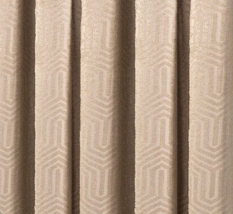 Natural Gold Thermal Blockout Jacquard Pencil Pleat Curtains