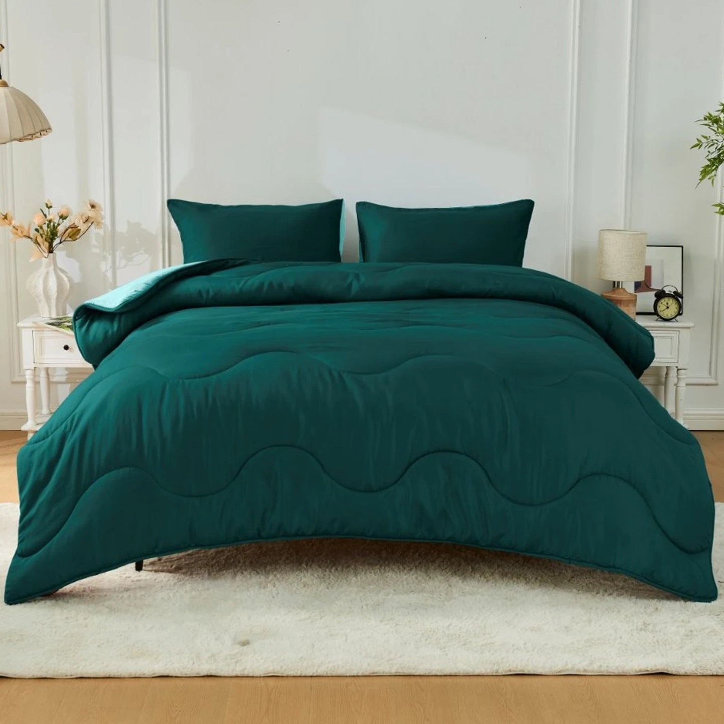 Coverless 10.5 Tog Reversible Wave Duvet
