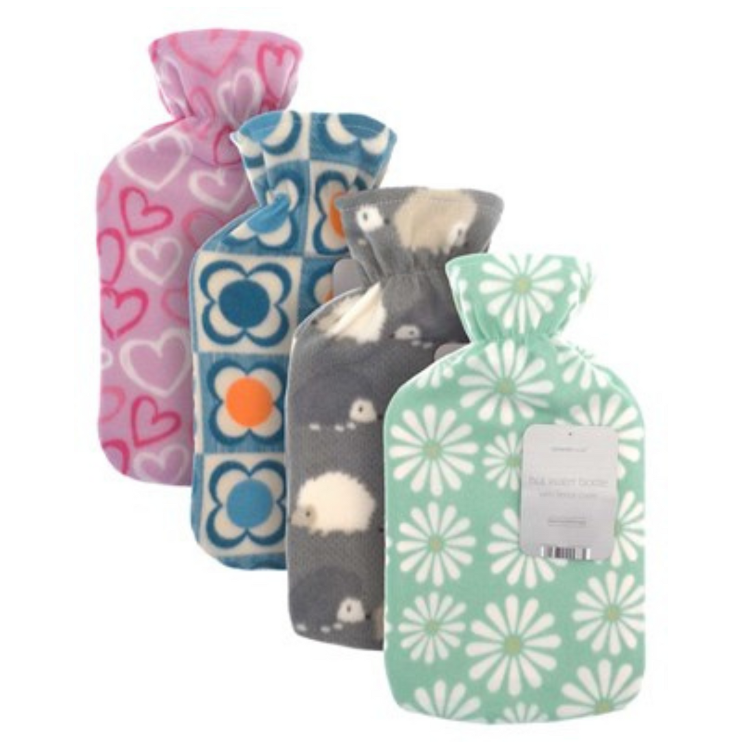 2L Hot Water Bottle with Fleece Cover