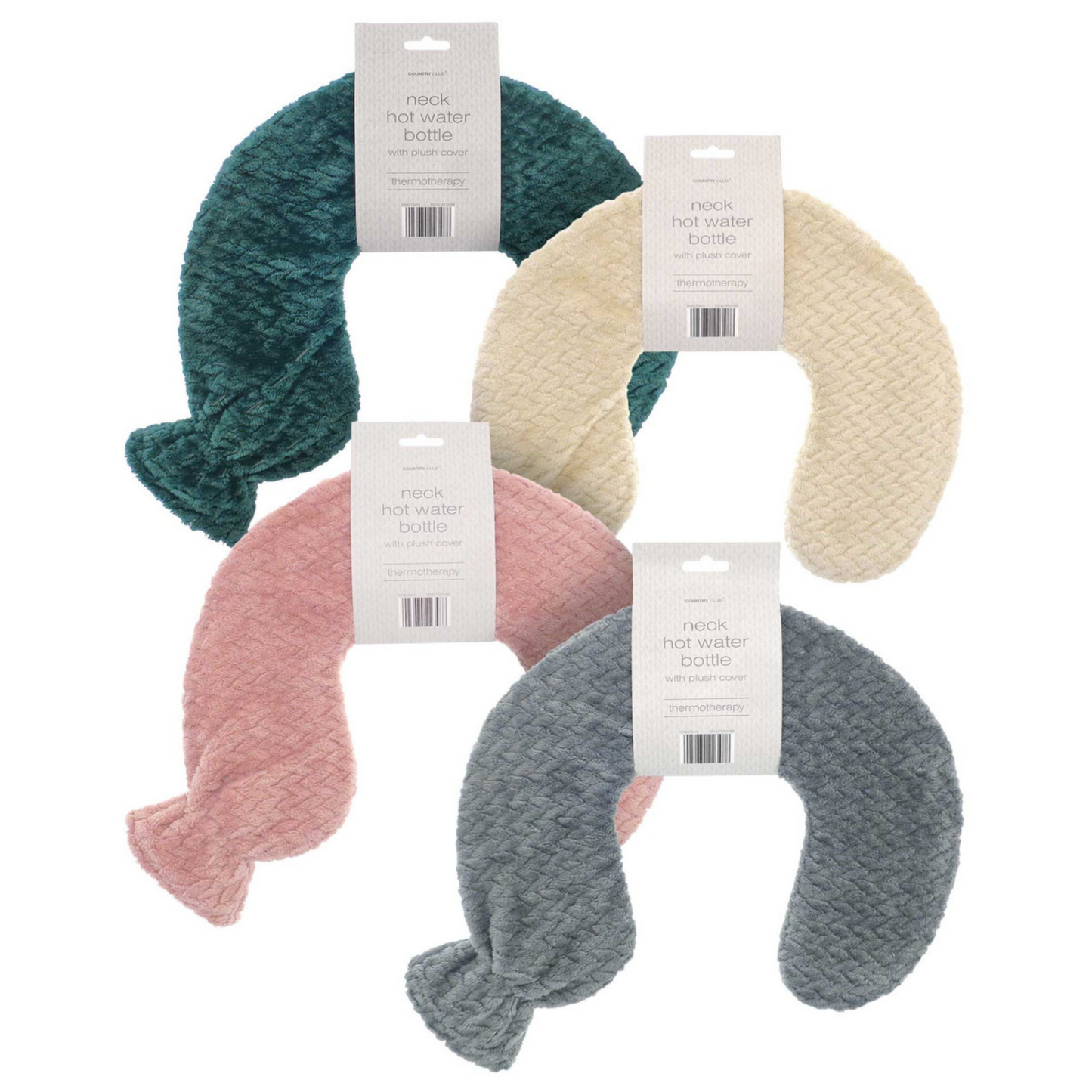 Neck Hot Water Bottle with Soft Plush Cover