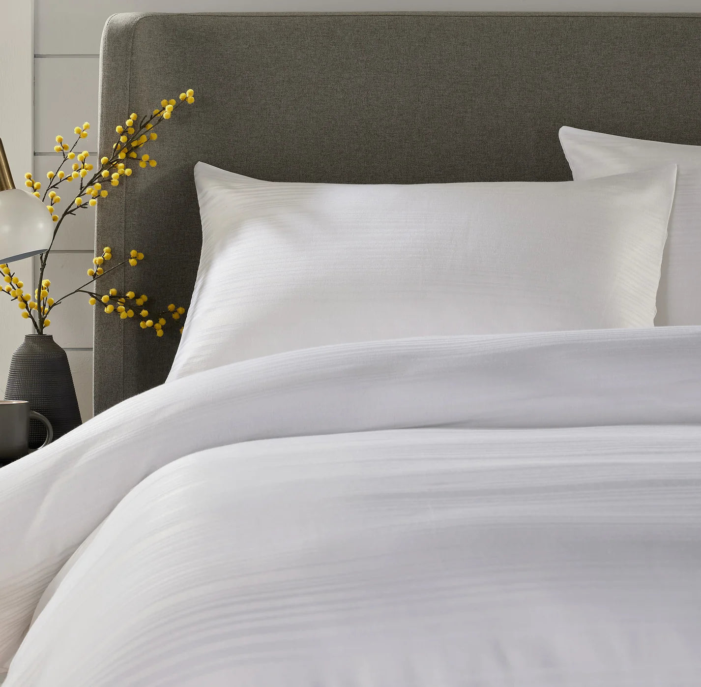 Hotel Grade Stripe Jacquard Duvet Cover Set
