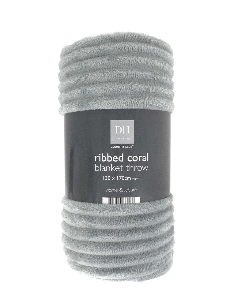 Ribbed Design Blanket Throw 130x170cm Bright Colours