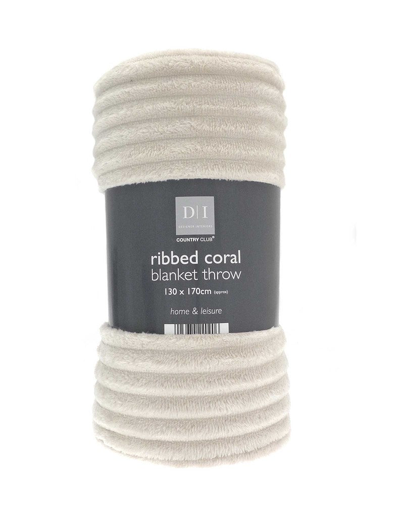 Ribbed Design Blanket Throw 130x170cm Bright Colours