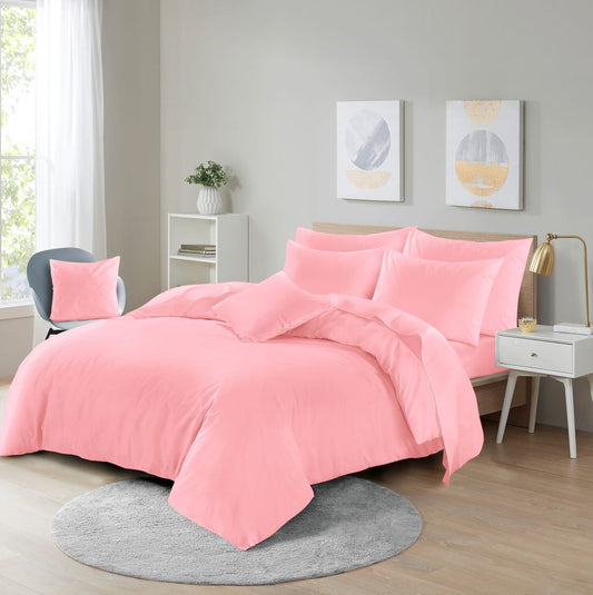Super Soft Microfibre Plain Duvet Cover Set
