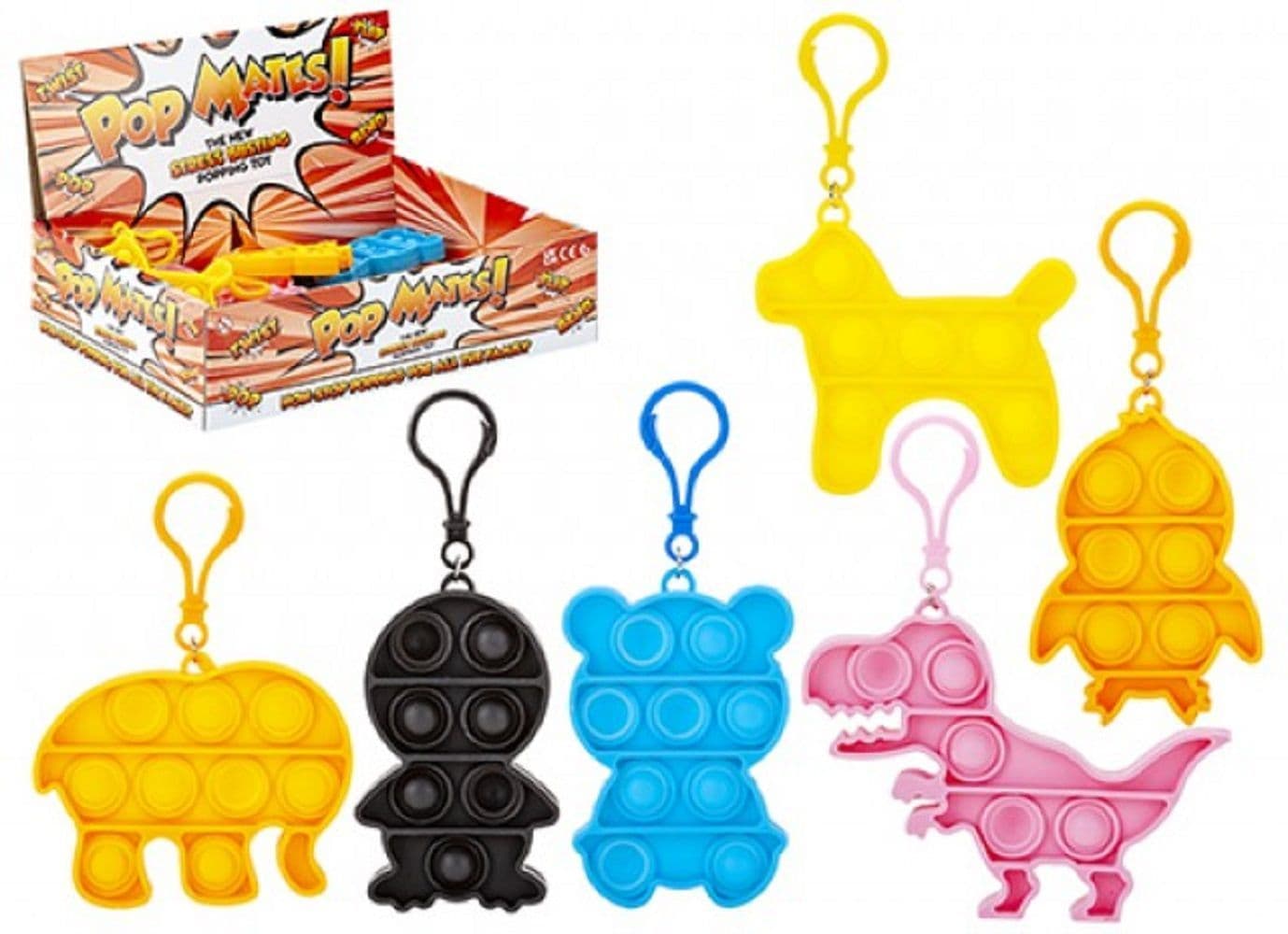 Push Popper Animal Keyring