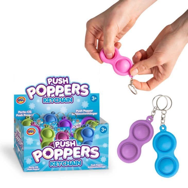 Flexi Push Pop Dimple Keyring