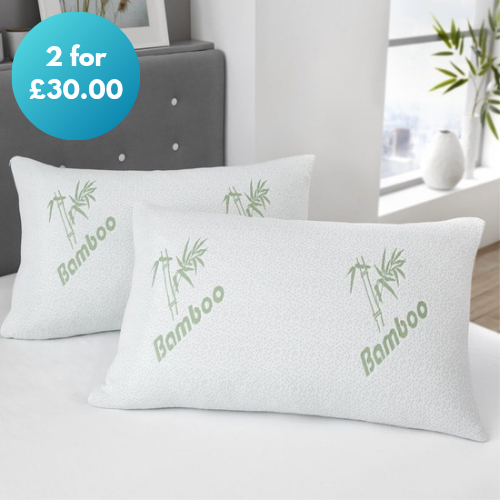 Bamboo Memory Foam Pillow – Signature Textiles - Main Image