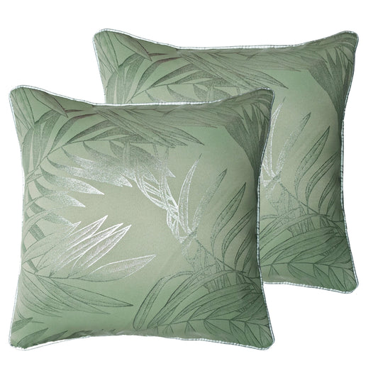 Feather Sparkle 18" Silver Foil Cushion Cover