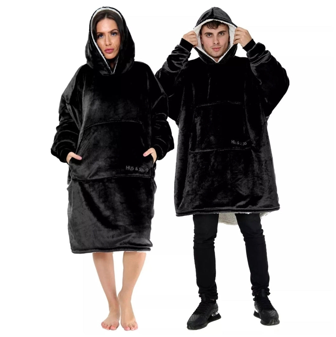 Extra Thick Oversized Sherpa Fleece Hoodie Blanket | 5 Colours