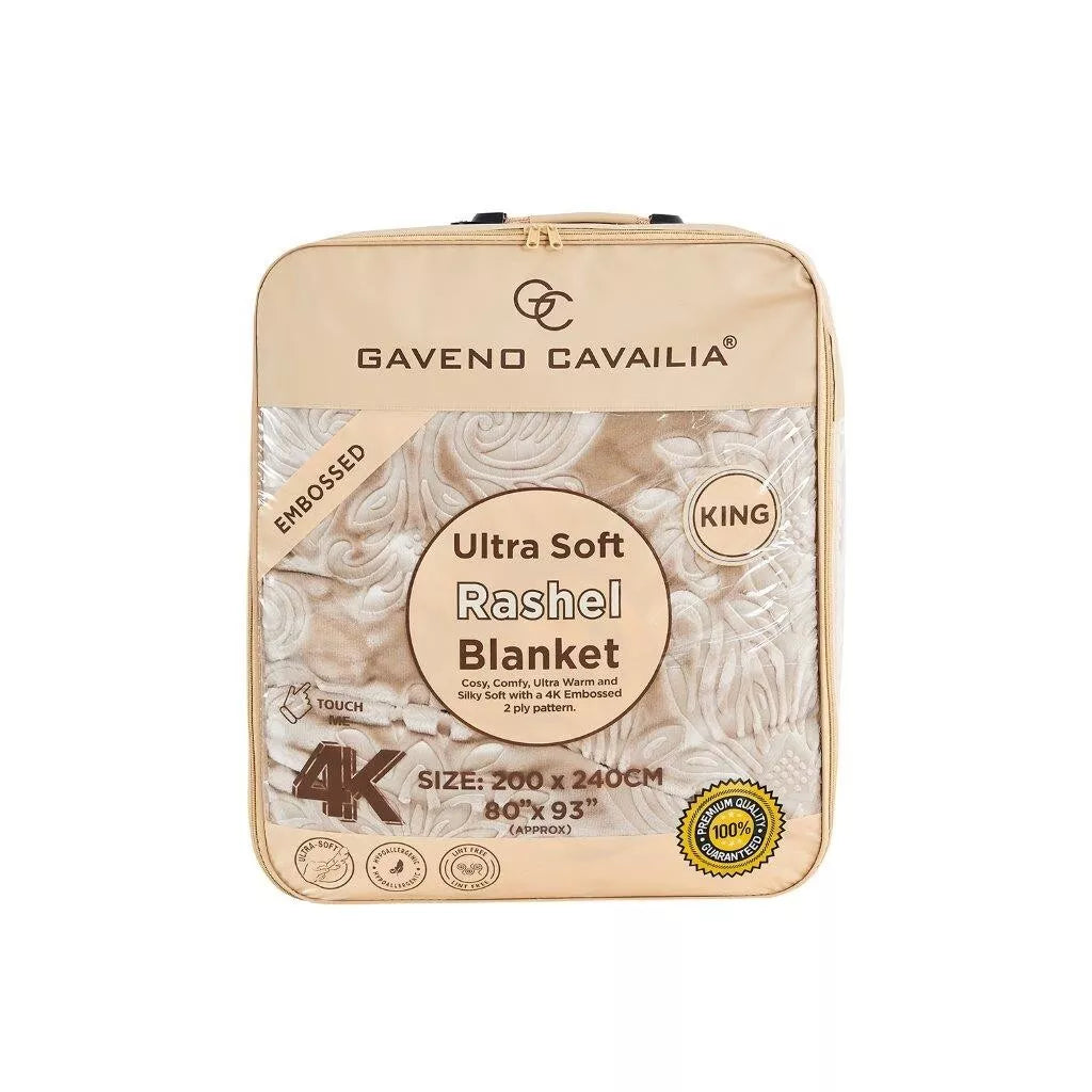 Natural Rashel 4kg Soft Embossed Heavyweight Blanket