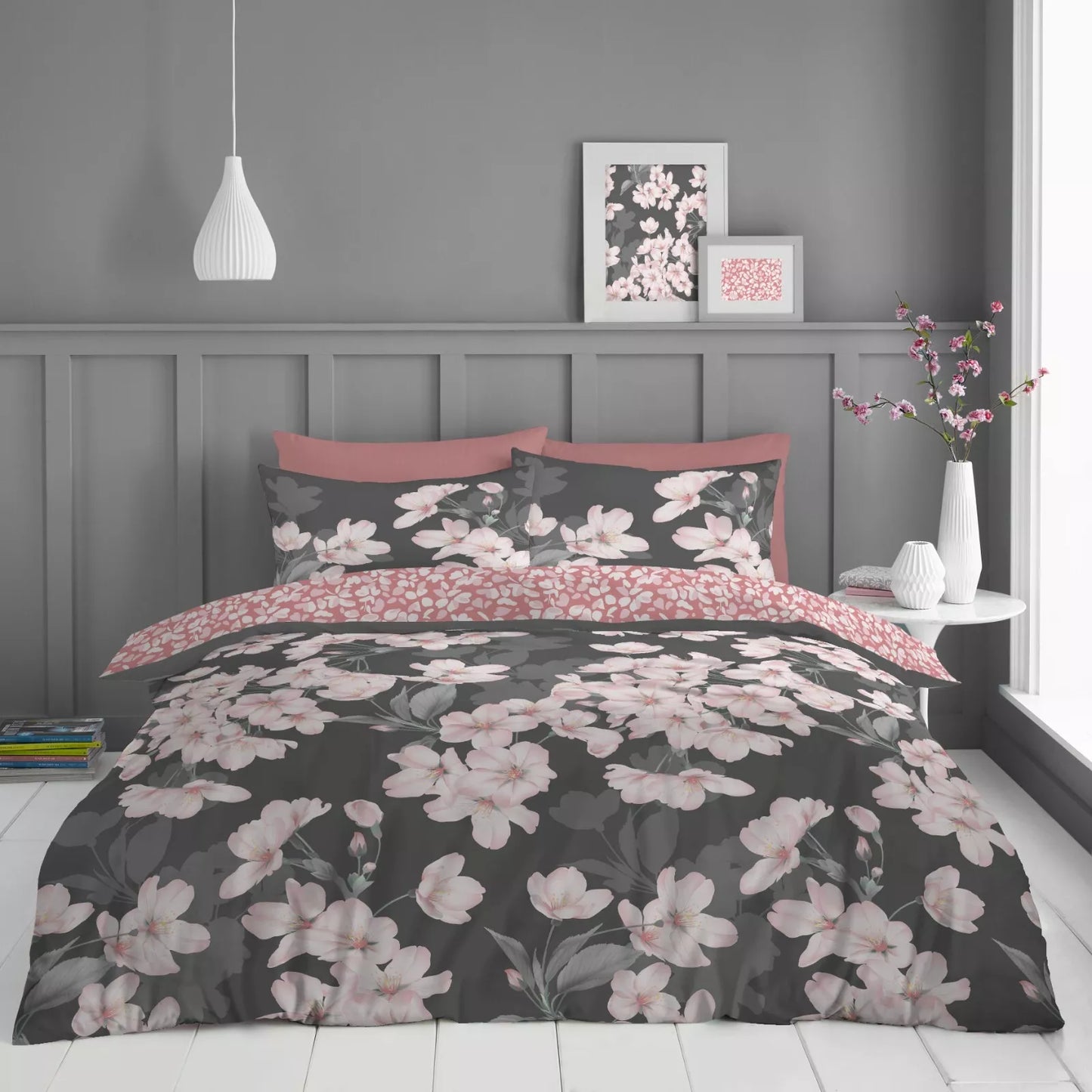 Lily Floral - Complete Collection Duvet Set With Fitted Sheet