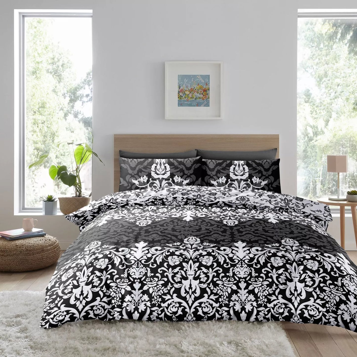 Casablanca Damask - Complete Collection Duvet Set With Fitted Sheet