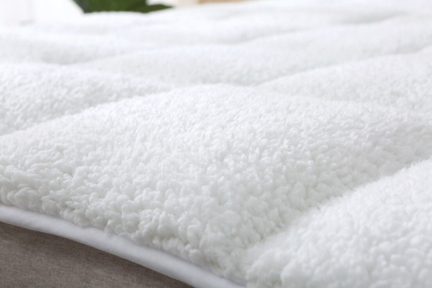 Winter Warm Teddy Fleece Mattress Topper