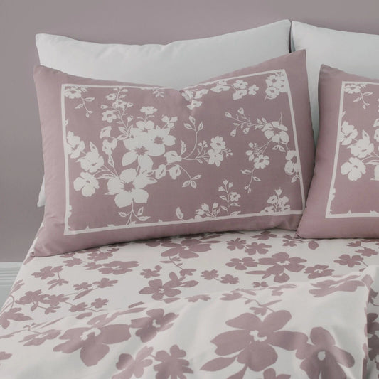 Blush Pink and White Eliza Floral Reversible Duvet Set