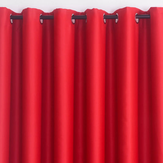 Red Thermal Blackout Curtain Pair