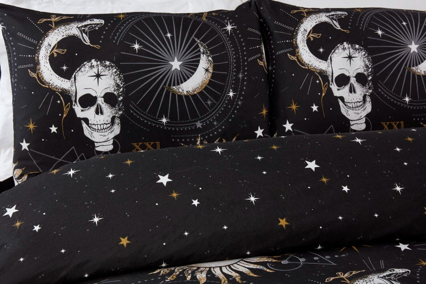 Skull and Tarot Reversible Gothic Duvet Set