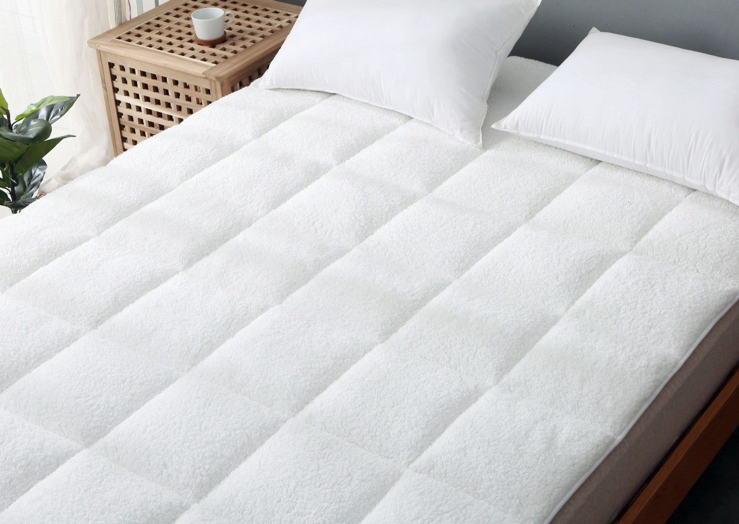 Winter Warm Teddy Fleece Mattress Topper