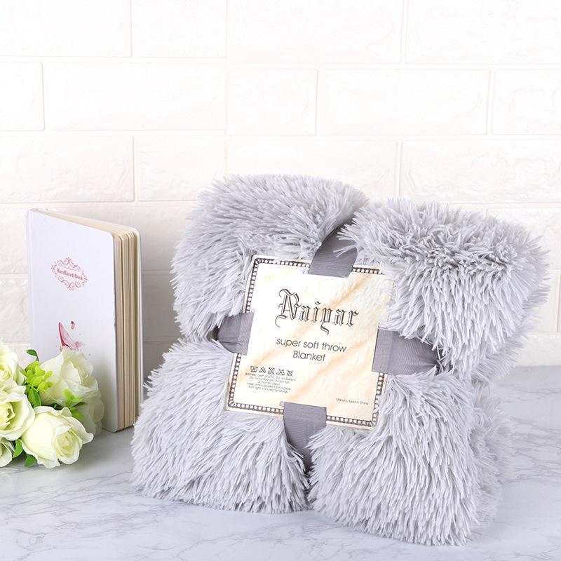 Hug & Snug Super Soft Shaggy Throw Silver