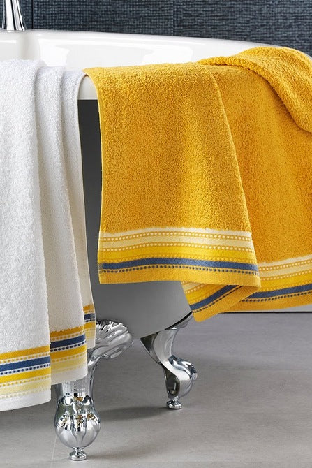 2 Piece 100% Egyptian Cotton Embroidered Hand Towels 600gsm