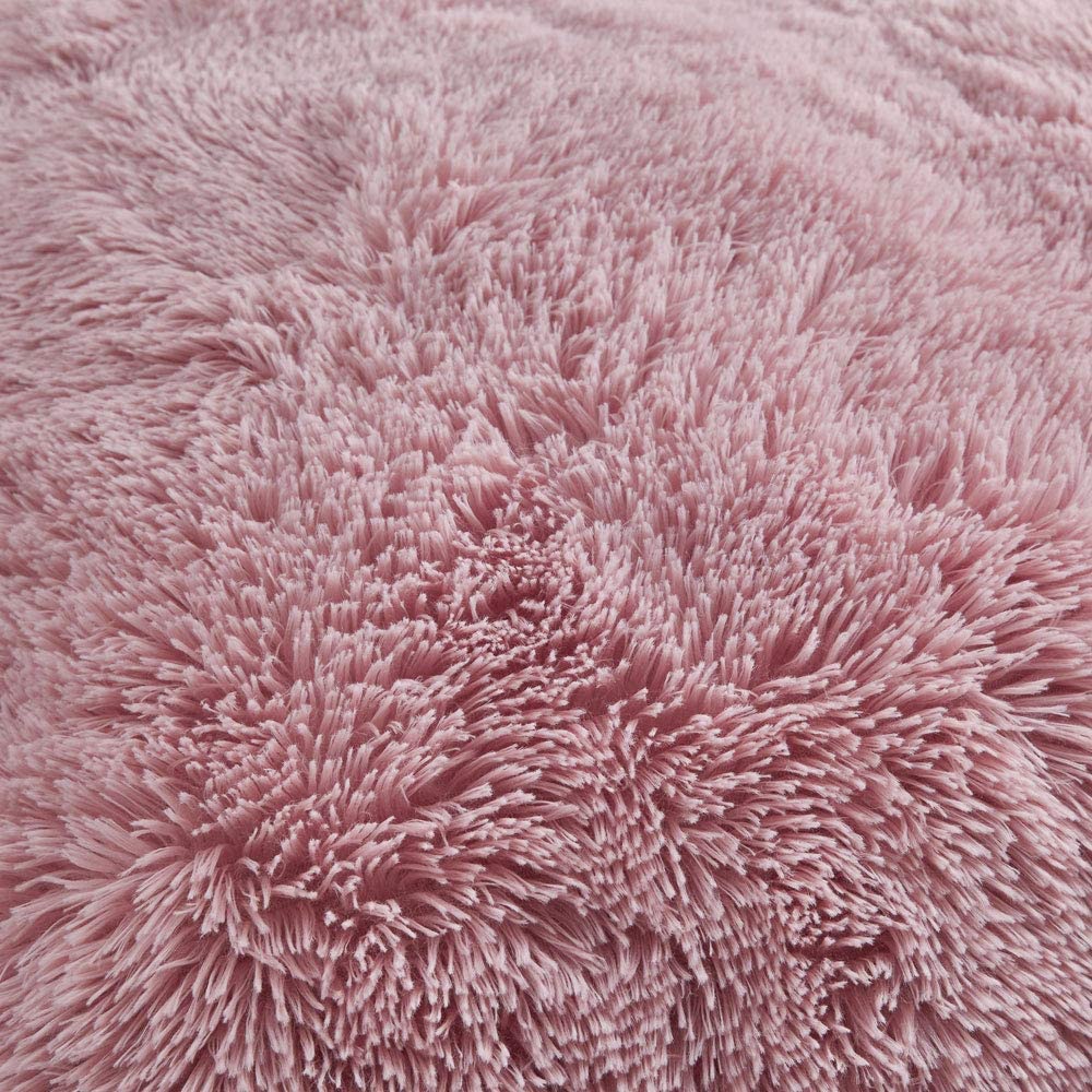 Cuddly Super Soft Reversible Deep Pile Fleece Duvet Set Blush Pink