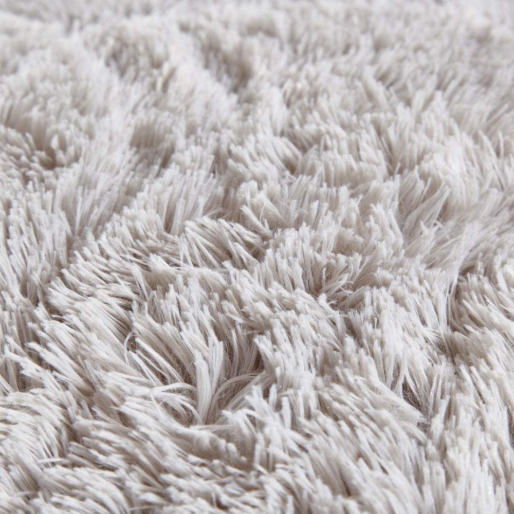Cuddly Super Soft Reversible Deep Pile Fleece Duvet Set Silver