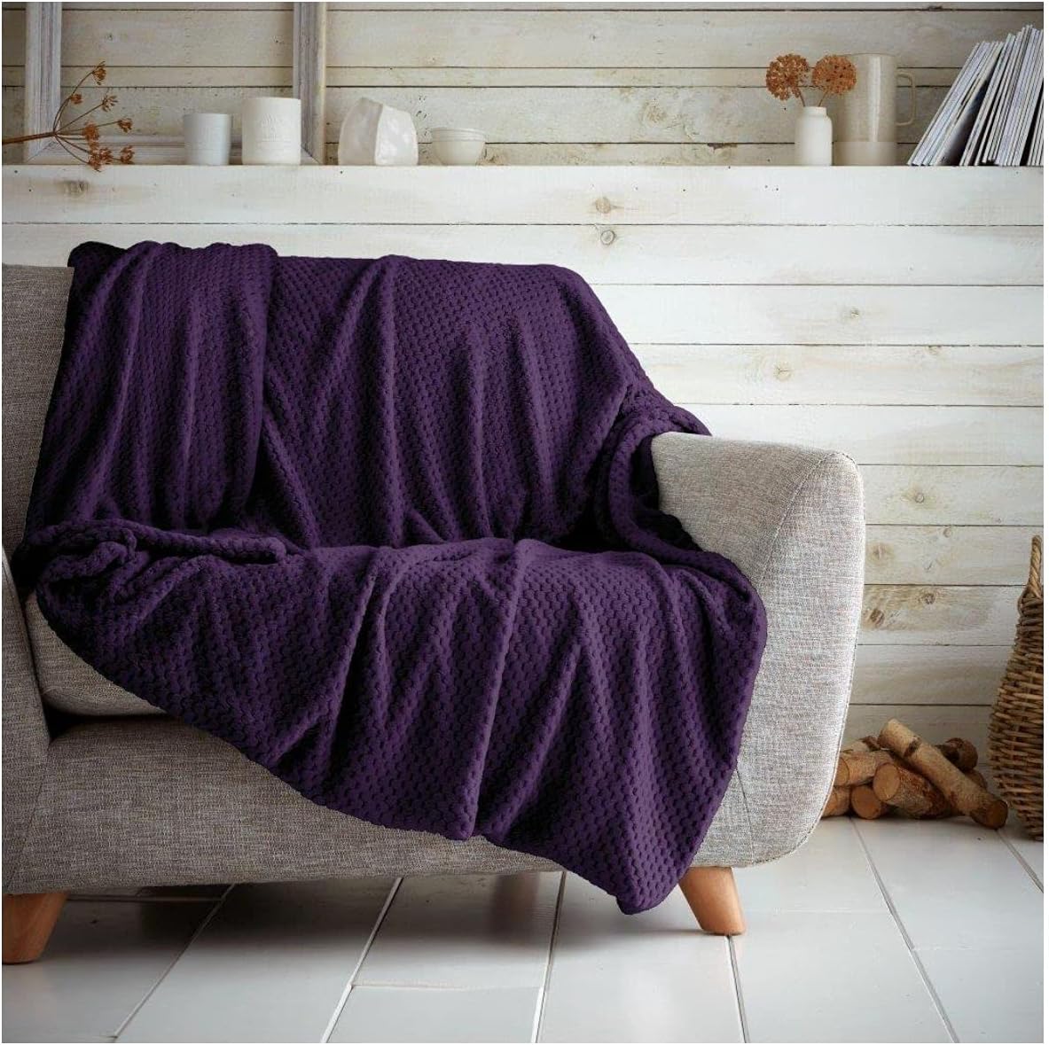 Luxury Popcorn Waffle Blanket Assorted Large or Extra Large