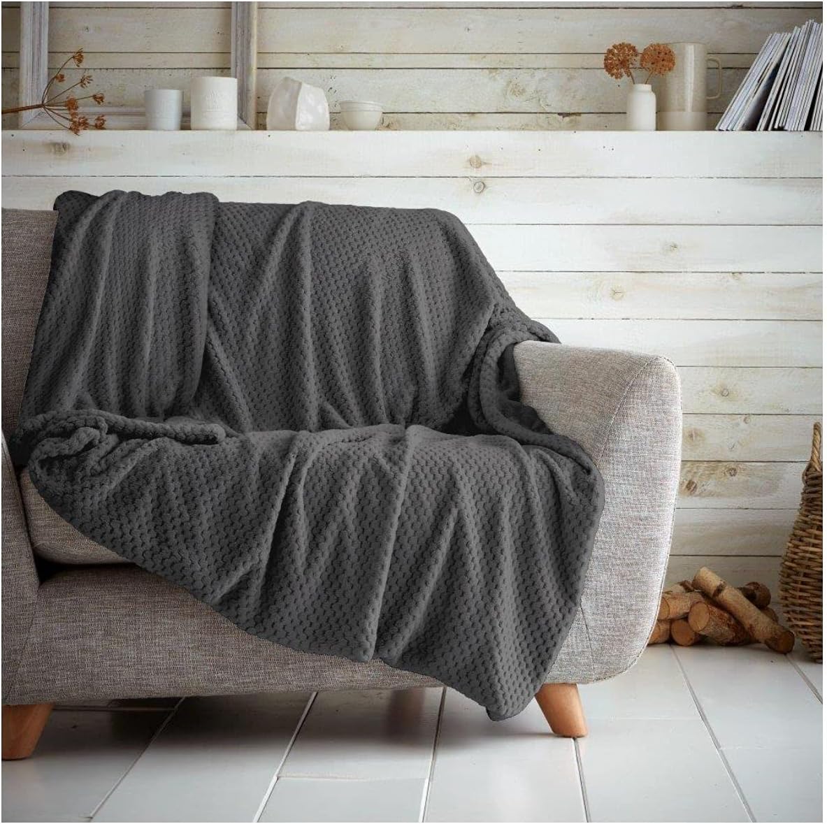 Luxury Popcorn Waffle Blanket Assorted Large or Extra Large