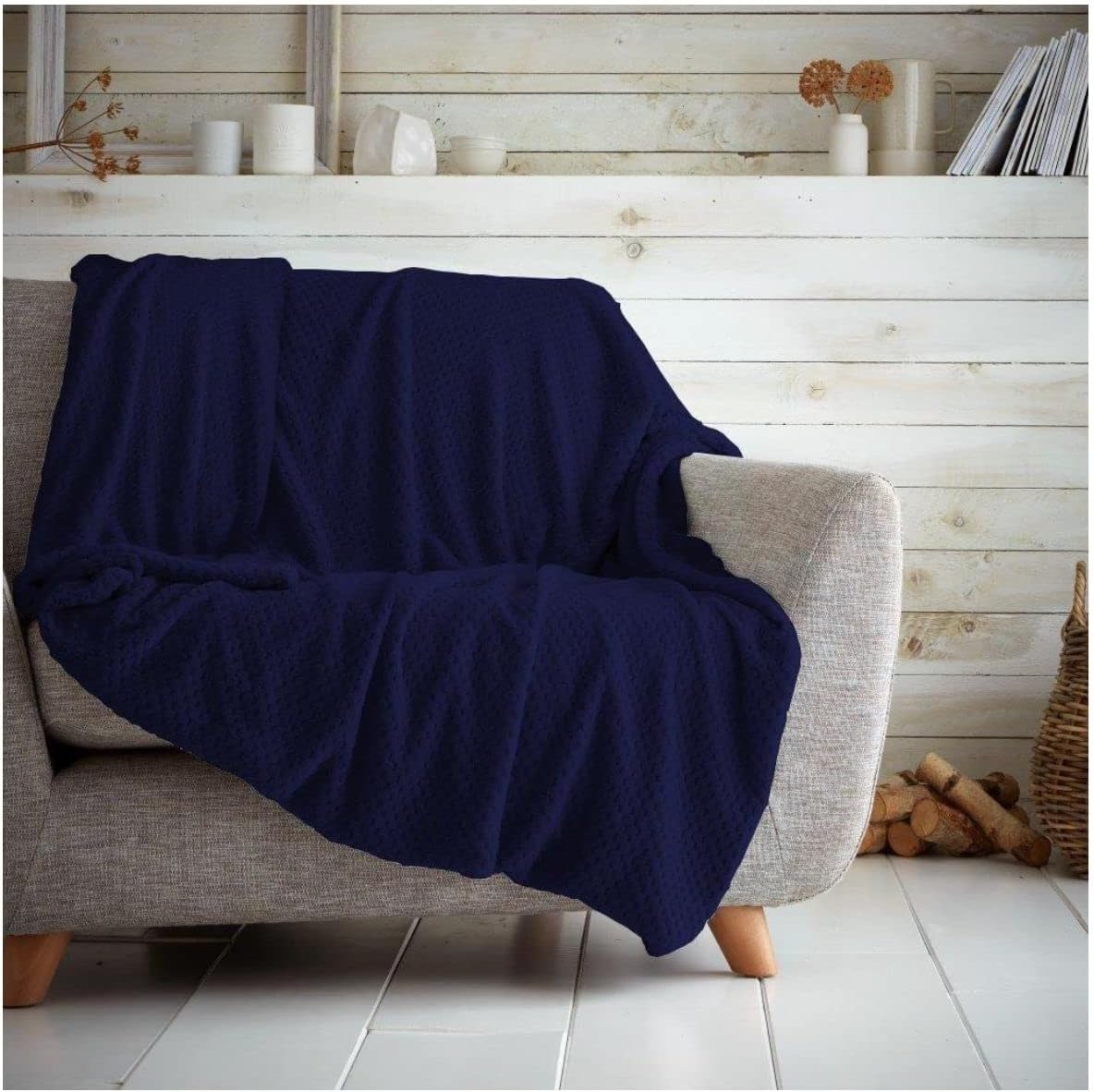Luxury Popcorn Waffle Blanket Assorted Large or Extra Large