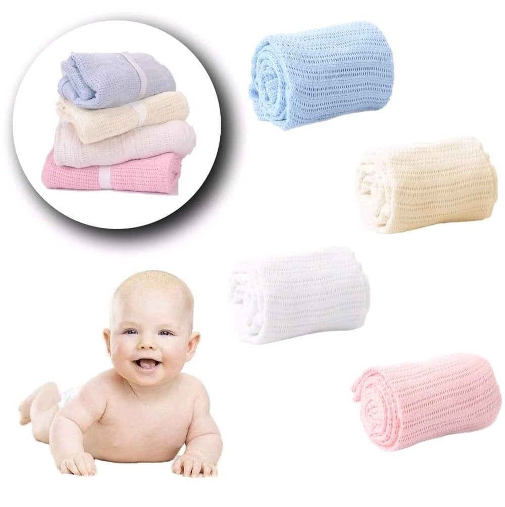 100% Cotton Baby Cellular Blanket 60x90cm
