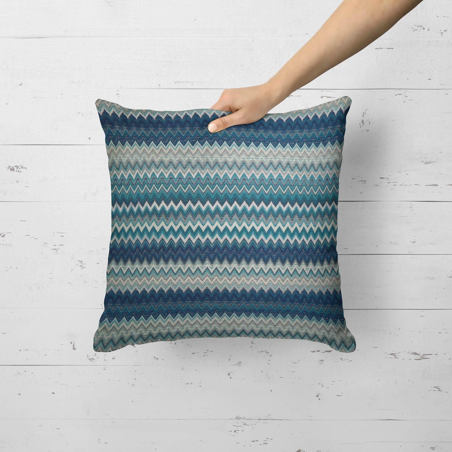 Bohemian Zig-Zag Chevron Woven 18" Cushion Cover