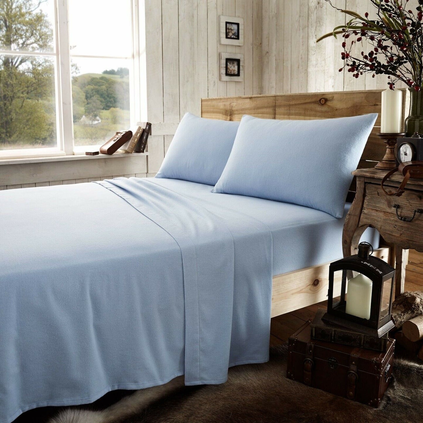 Flannelette Flat Sheet Soft & Cosy Brushed Cotton - Various Colours