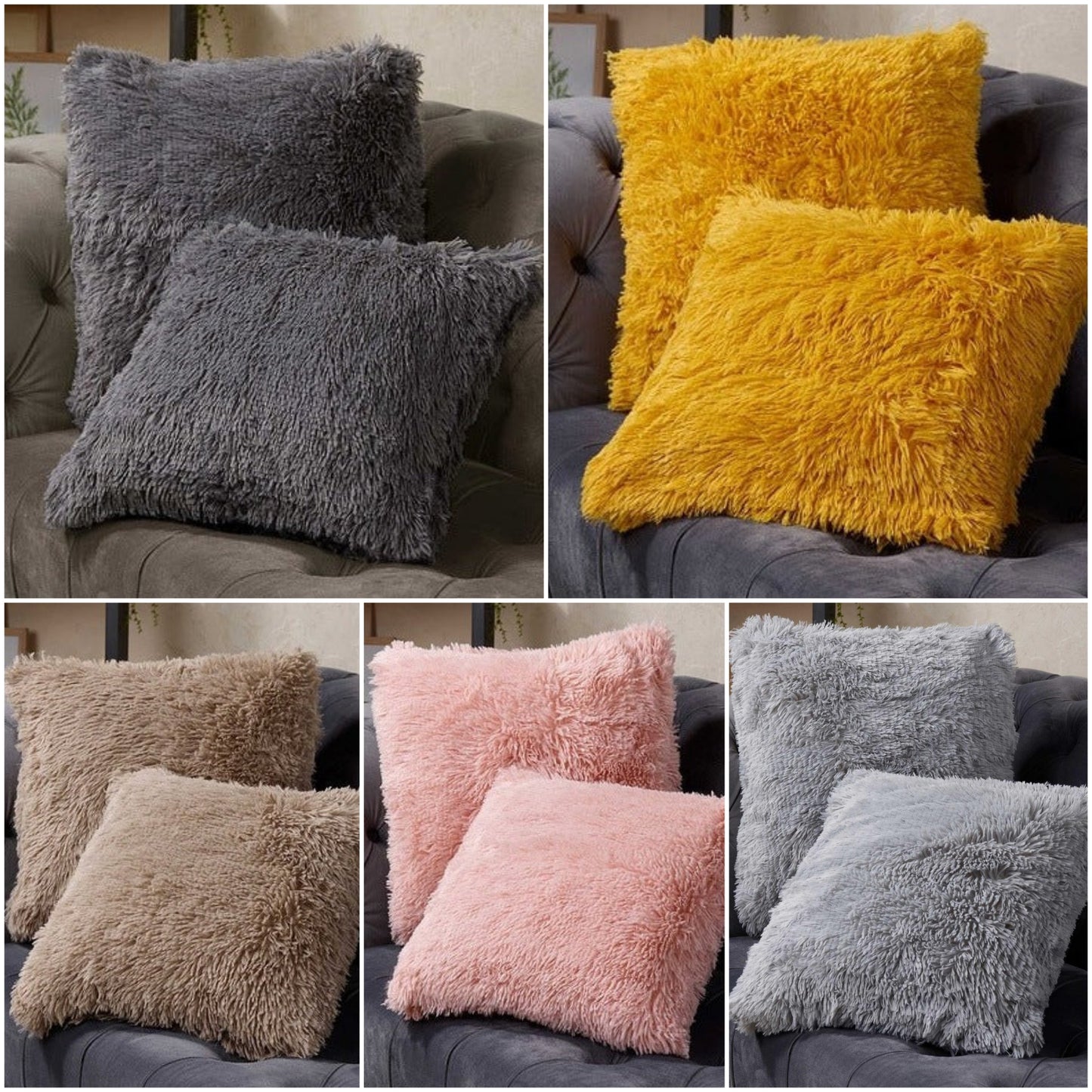 Long Pile Cuddly 18" Cushion Cover