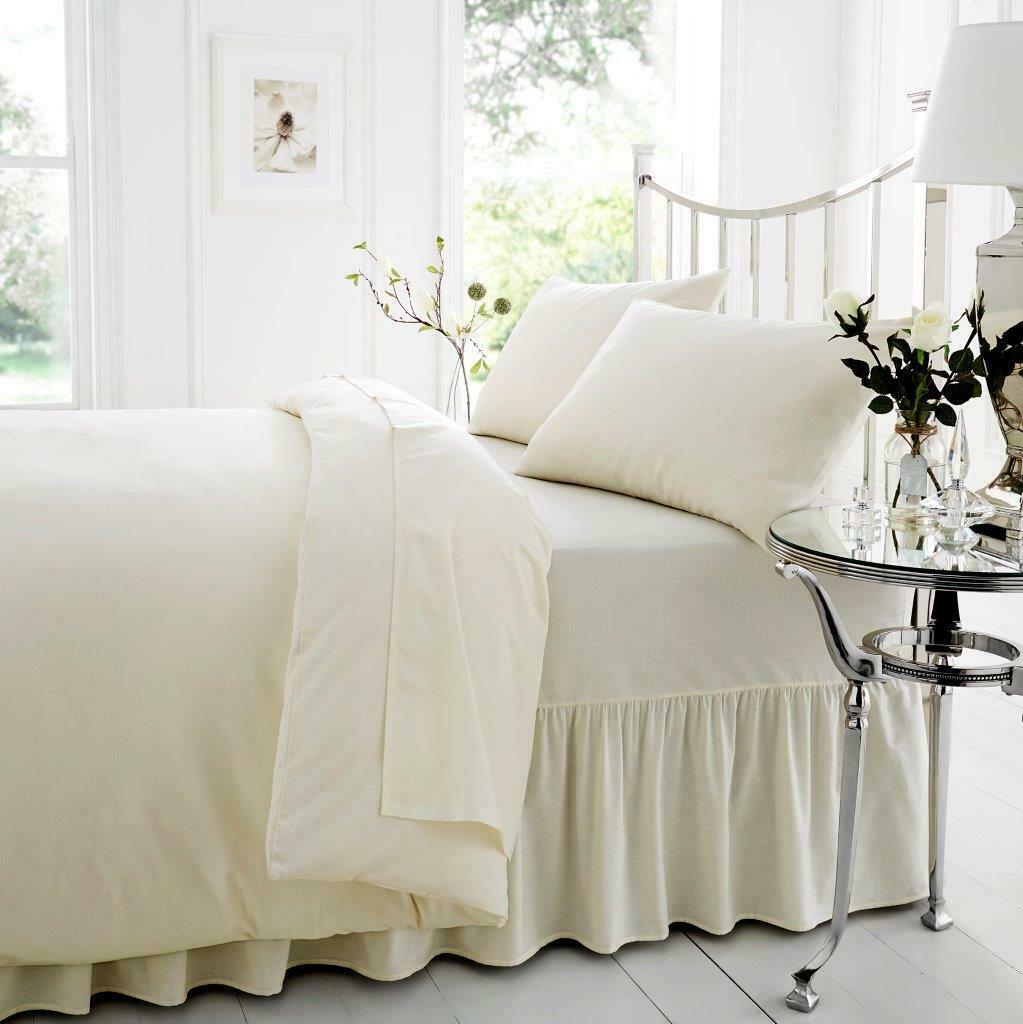Easycare Percale Fitted Valance Frilled Sheet - Various Colours