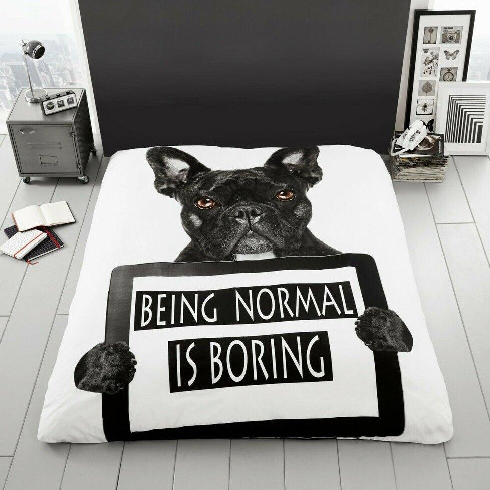 French Bulldog Slogan Faux Fur Super Soft Throw