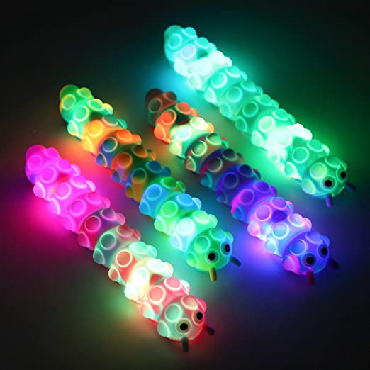 3D Light Up Suction Caterpillar Fidget Toy