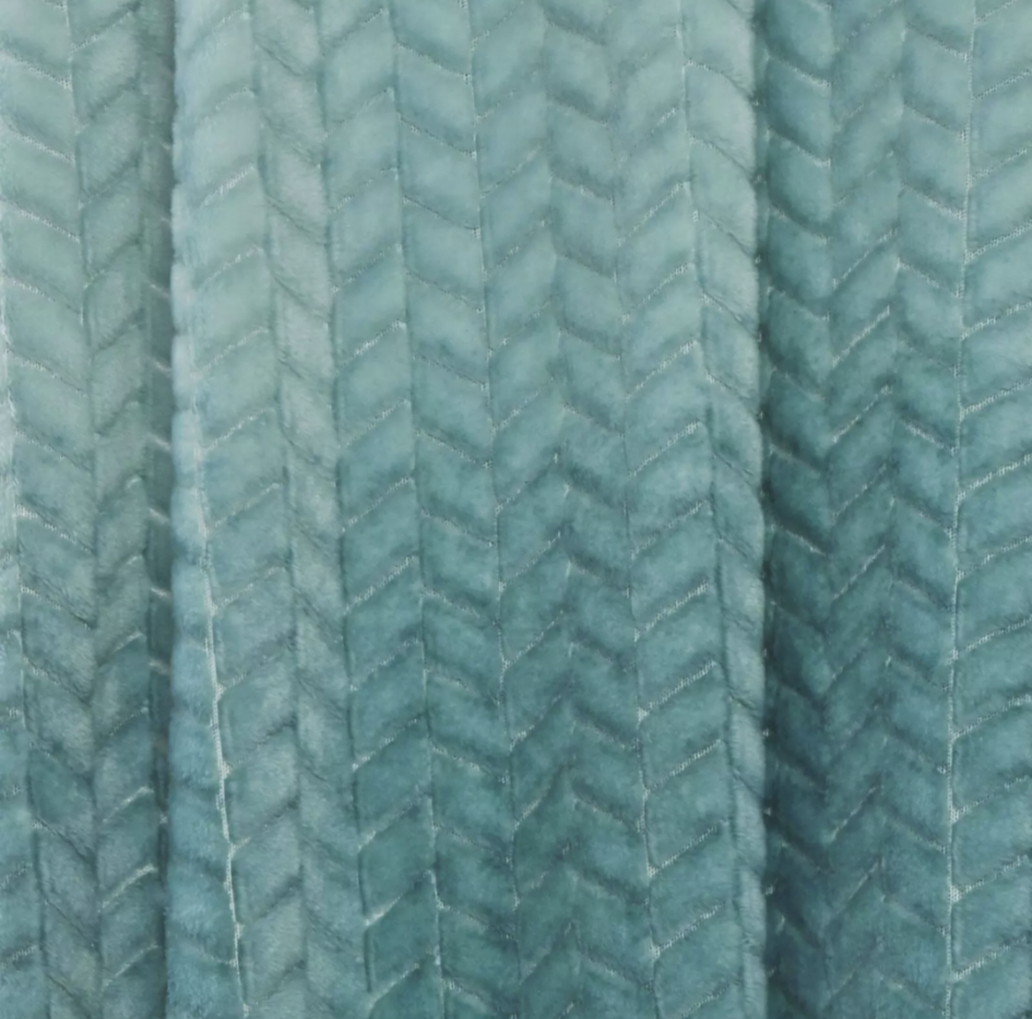 Ombre Chevron Soft Fleece Throw Teal