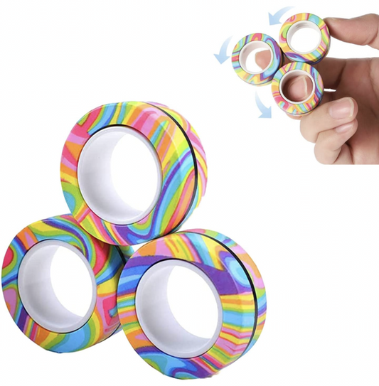 Magnetic Stress Relief Finger Ring x3